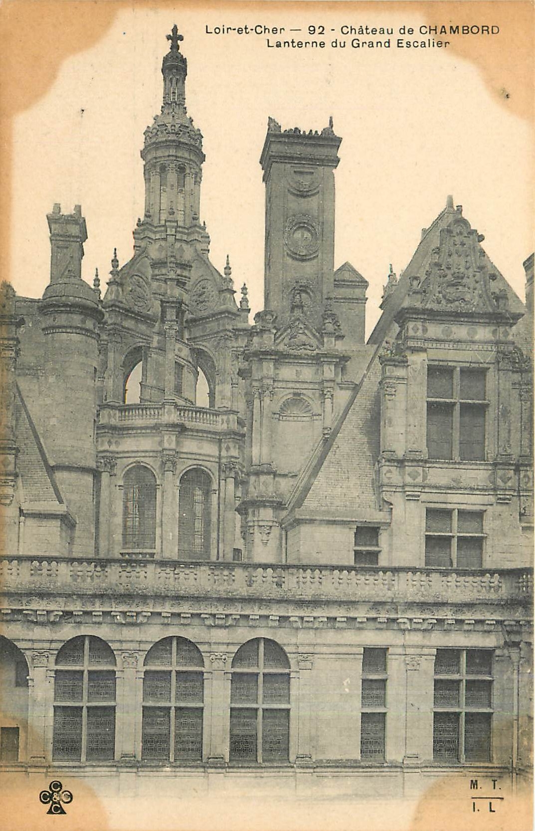 CPA Loir et Cher Chateau de Chambord lanterne du grand escalier