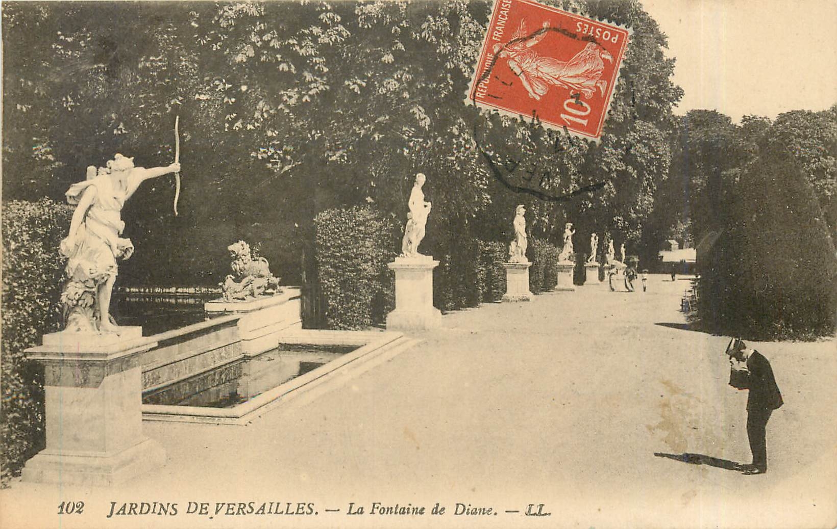 CPA Jardins de Versailles la fontaine de Diane 