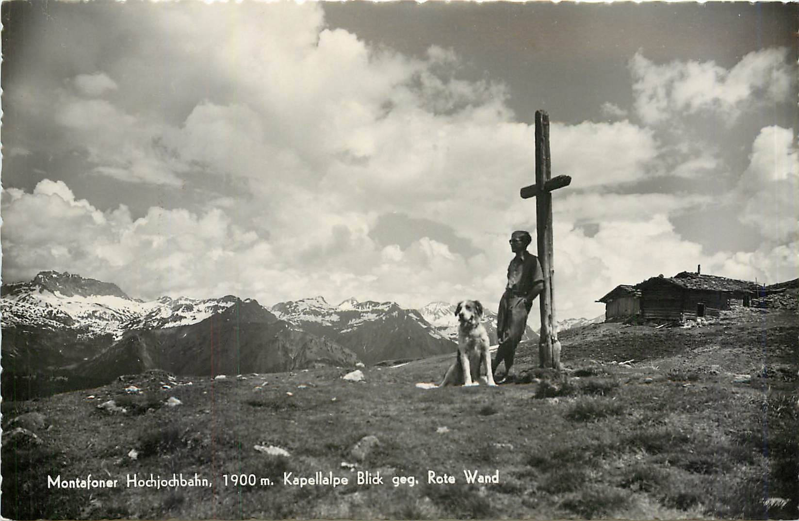 CPA Montafoner Hochjochbahn Kapellalpe blick geg Rote Wand