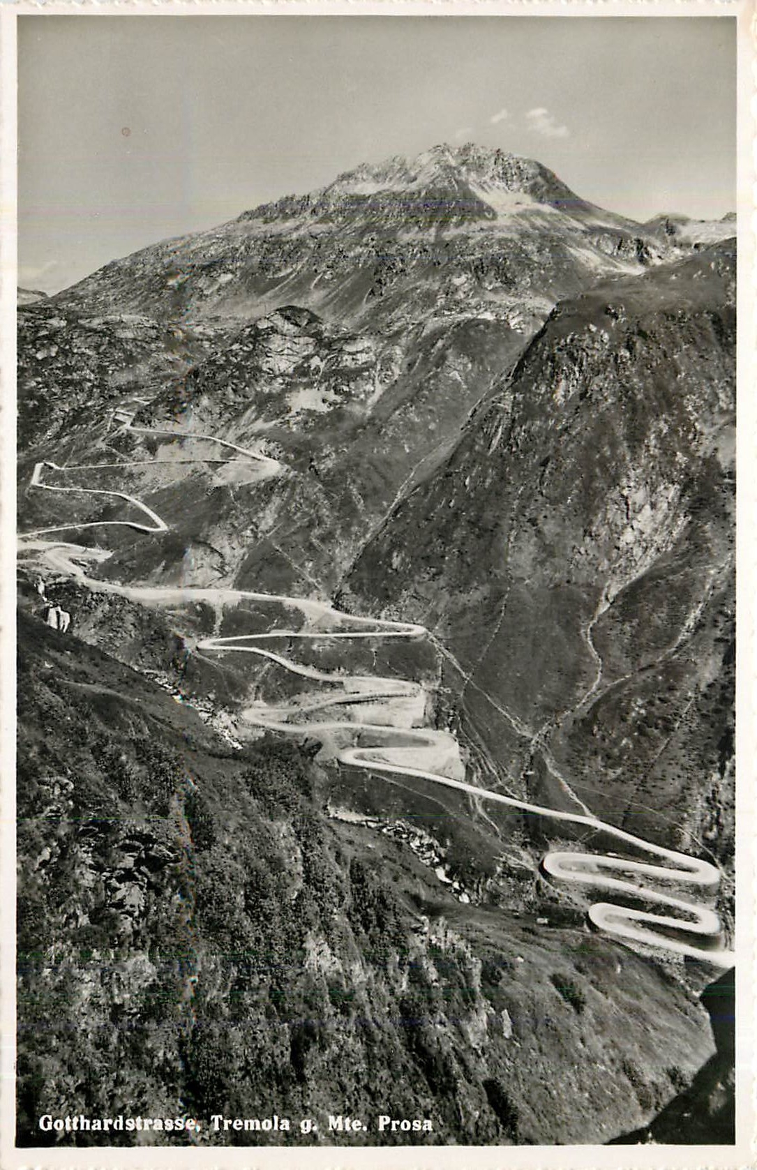CPA Gotthardstrasse Tremola G Mte Prosa 