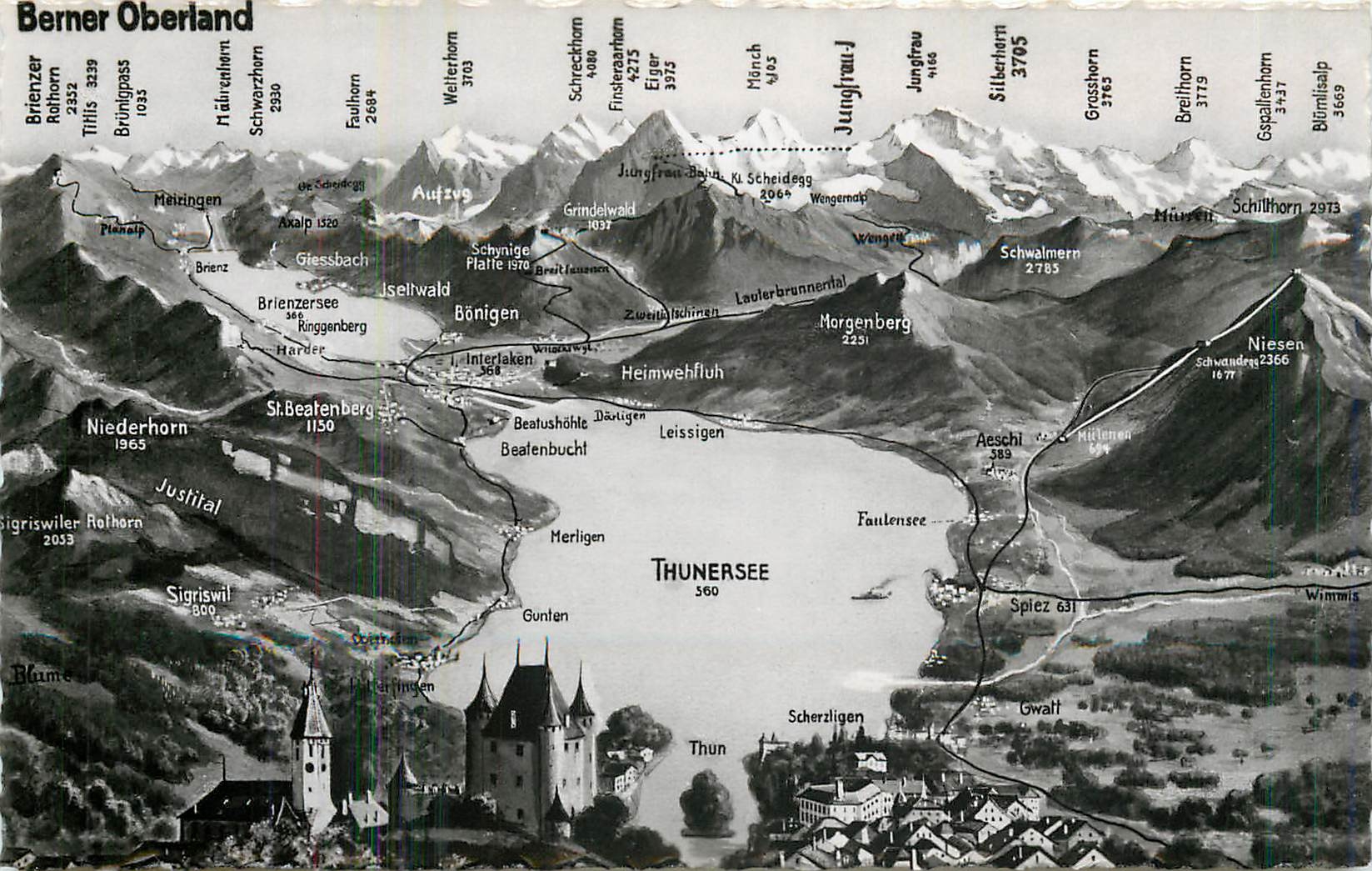 CPA Berneroberland Thuner und Brienzersee 