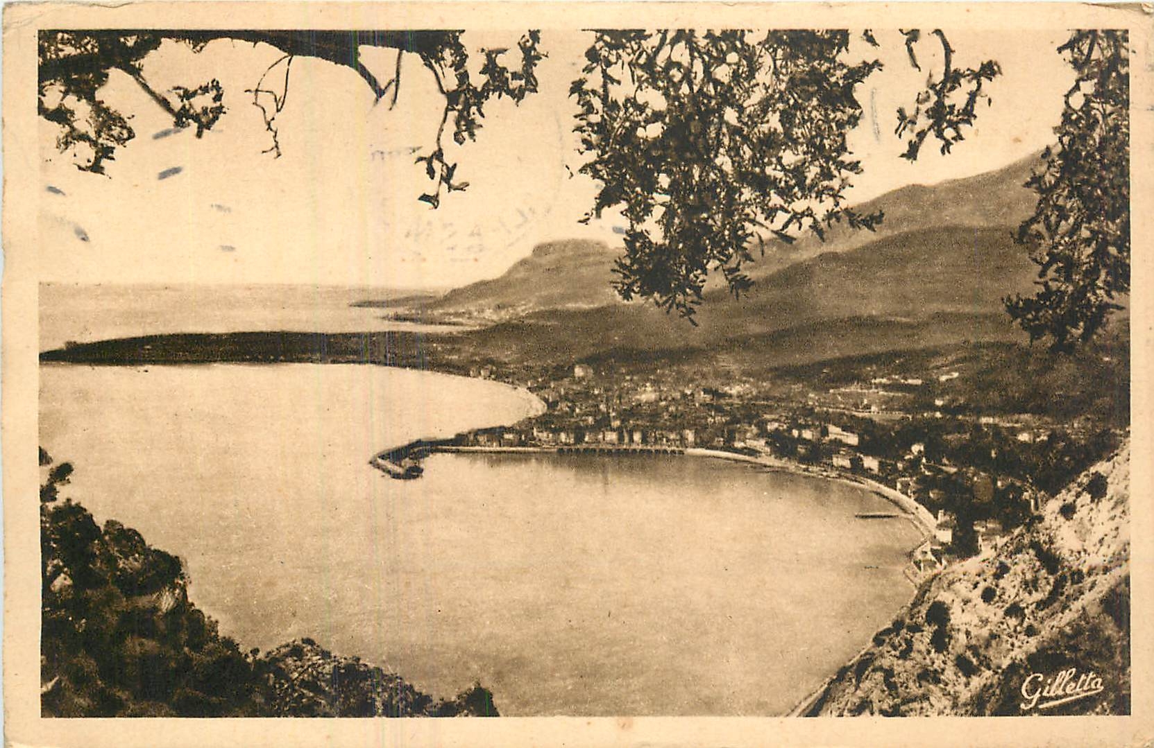 CPA Menton vue pris de la Frontiere 