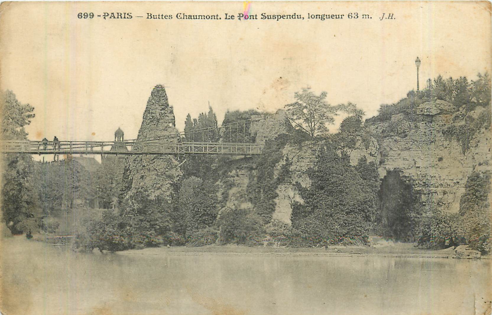 CPA Paris Buttes Chaumont le Pont Suspendu