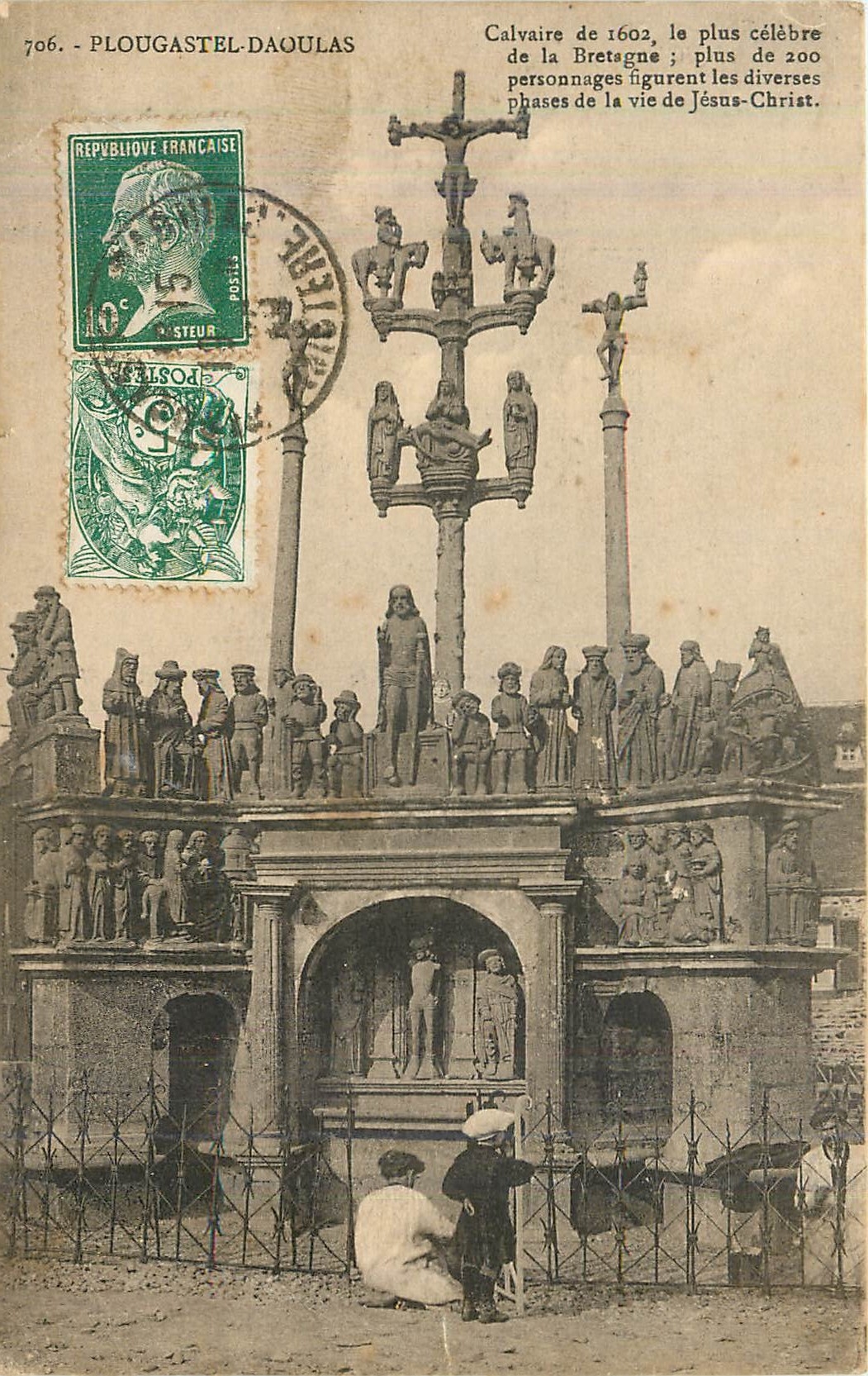 CPA Plougastel Daoulas calvaire de 1602