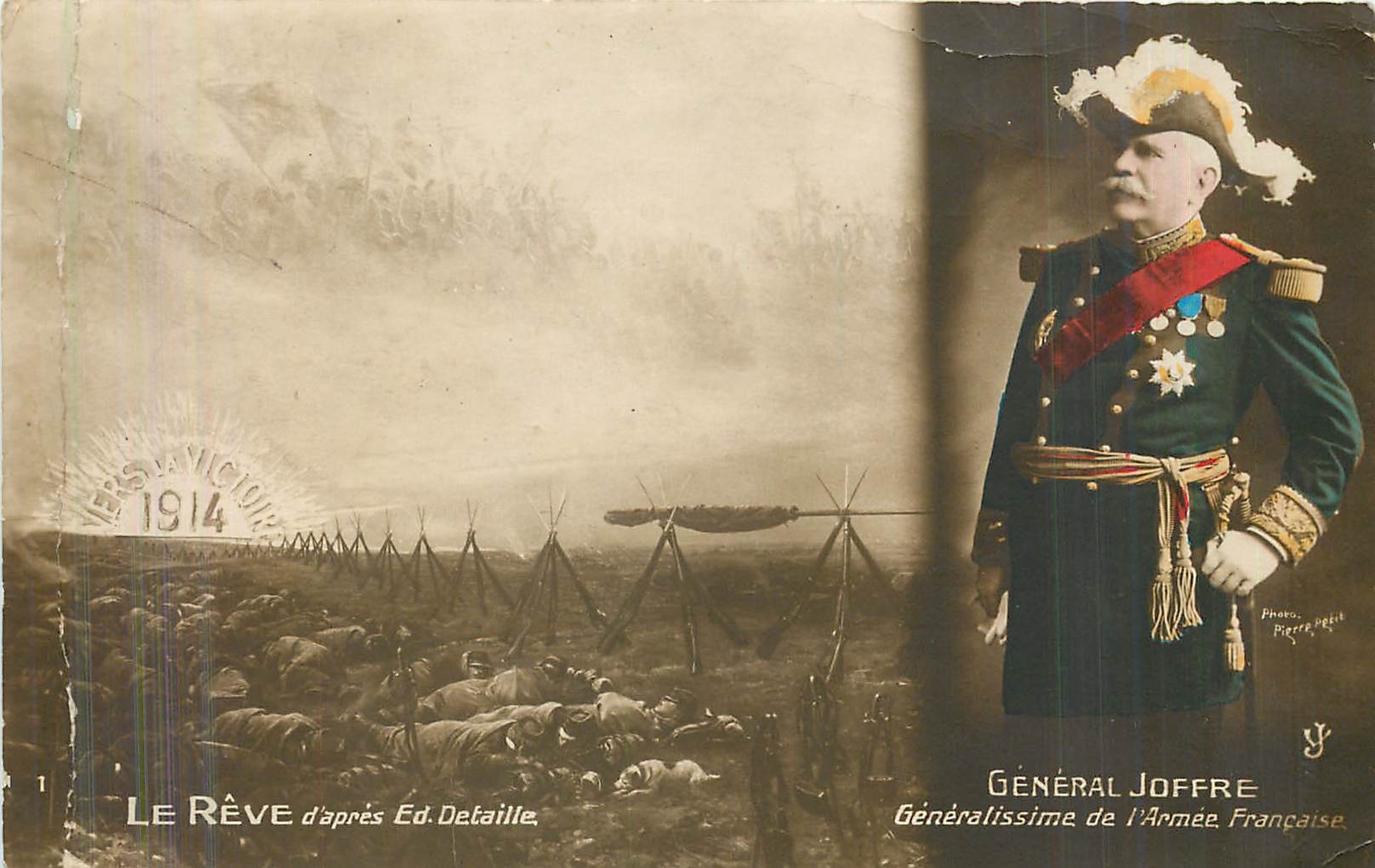CPA Le Reve d'apres Ed Detaille General Joffre Generalissime de l'Armee Francaise Militaria