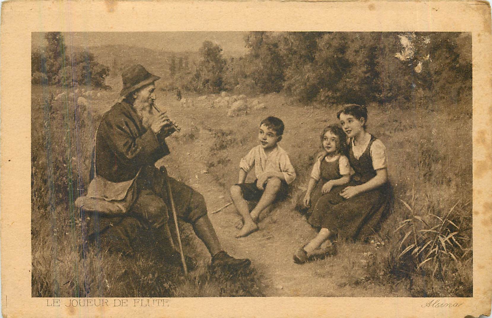 CPA Le Joueur de Flute