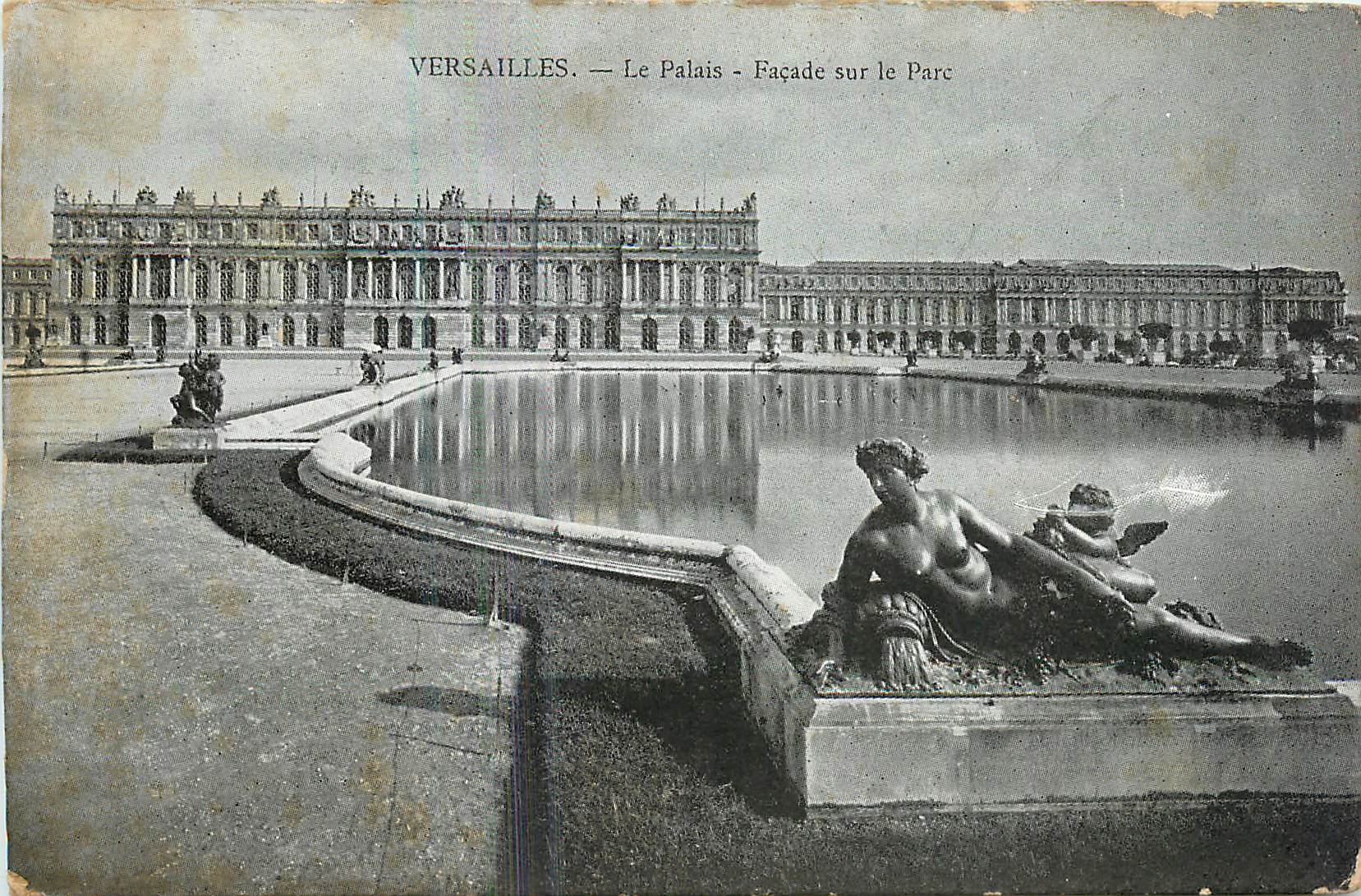 CPA Versailles Le Palais Facade sur le Parc 