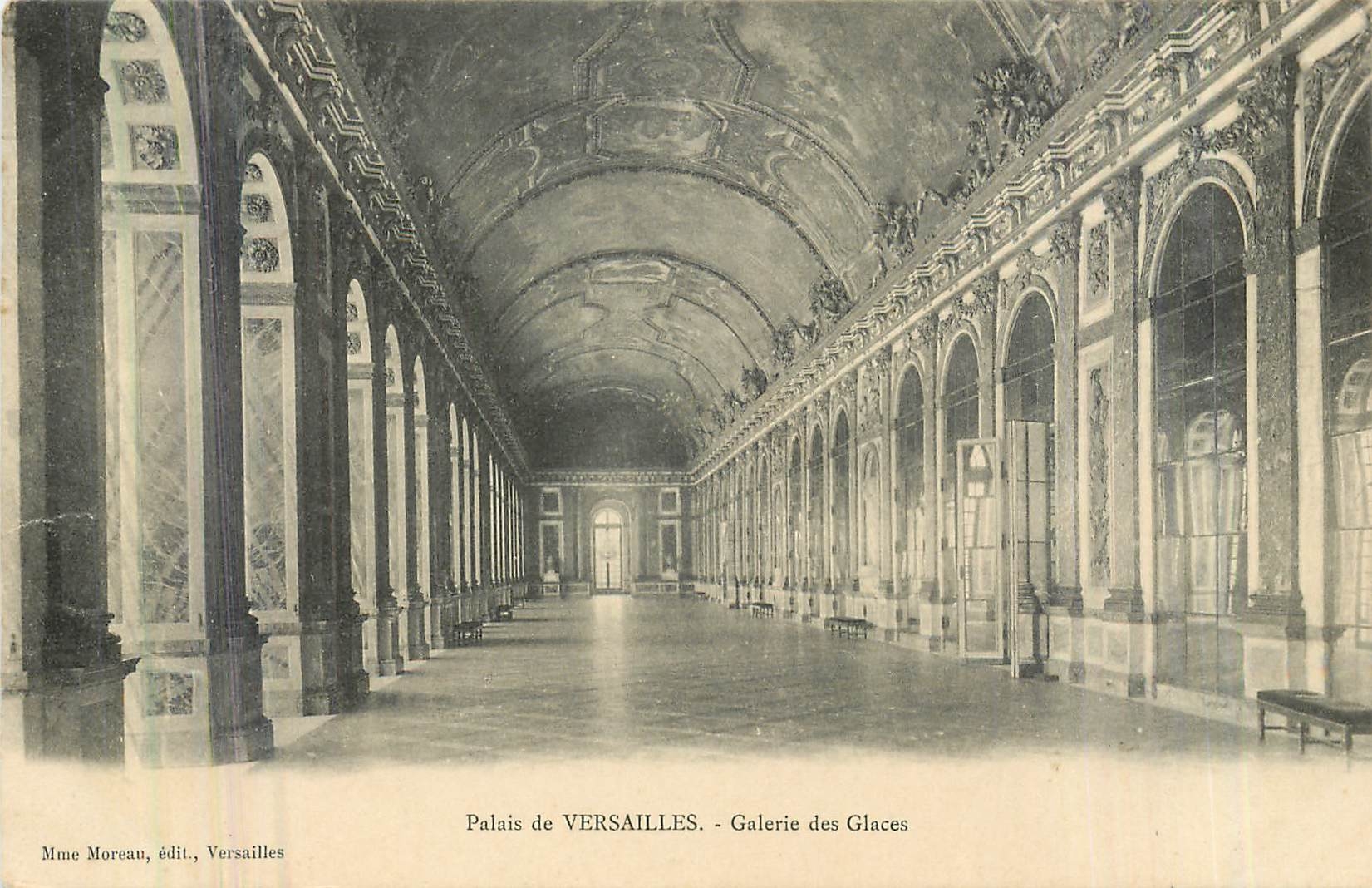 CPA Palais de Versailles Galerie des Glaces 