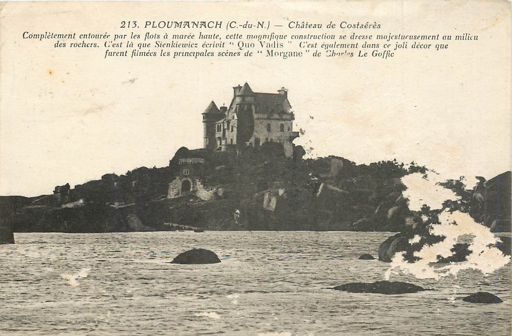 CPA Ploumanach C du N Chateau de Costaeres