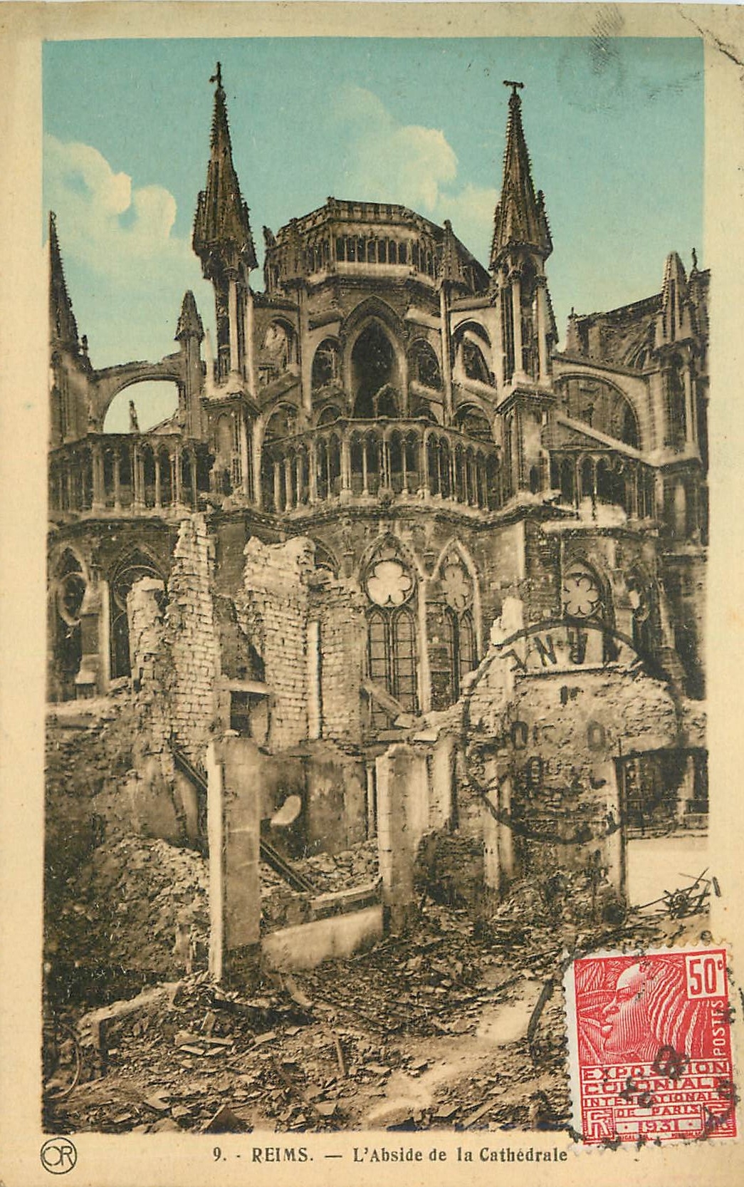 CPA Reims L'Abside de la Cathedrale