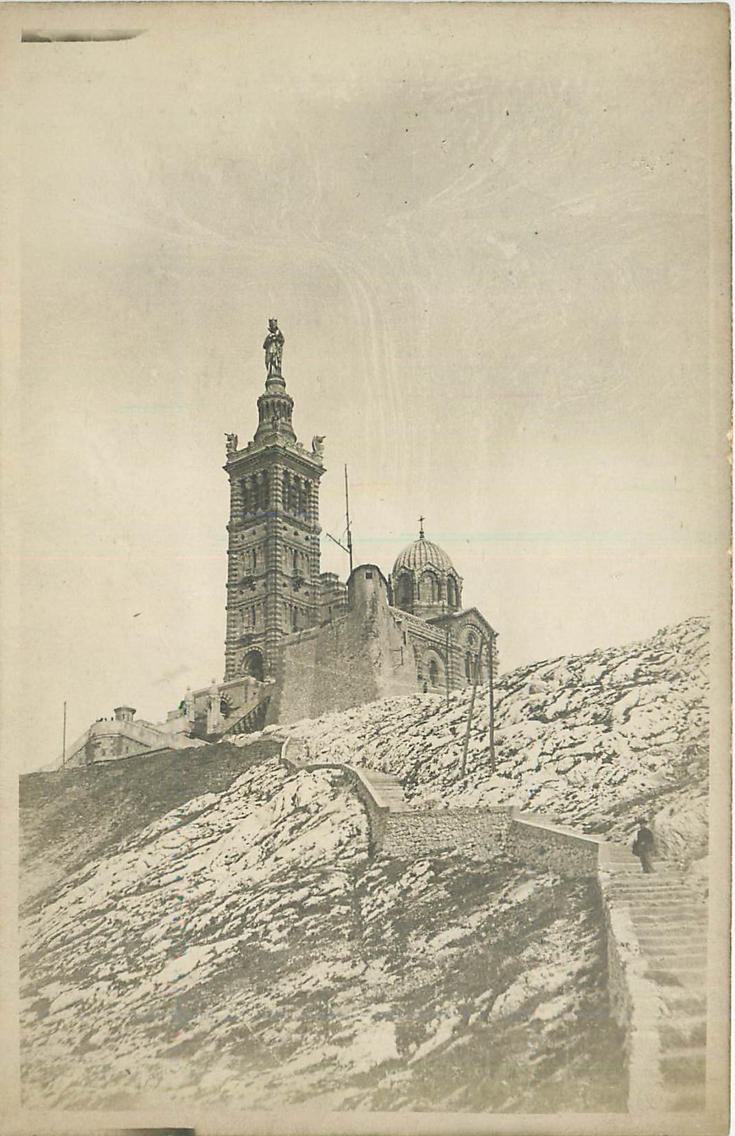 CARTE PHOTO Marseille ND de la Garde