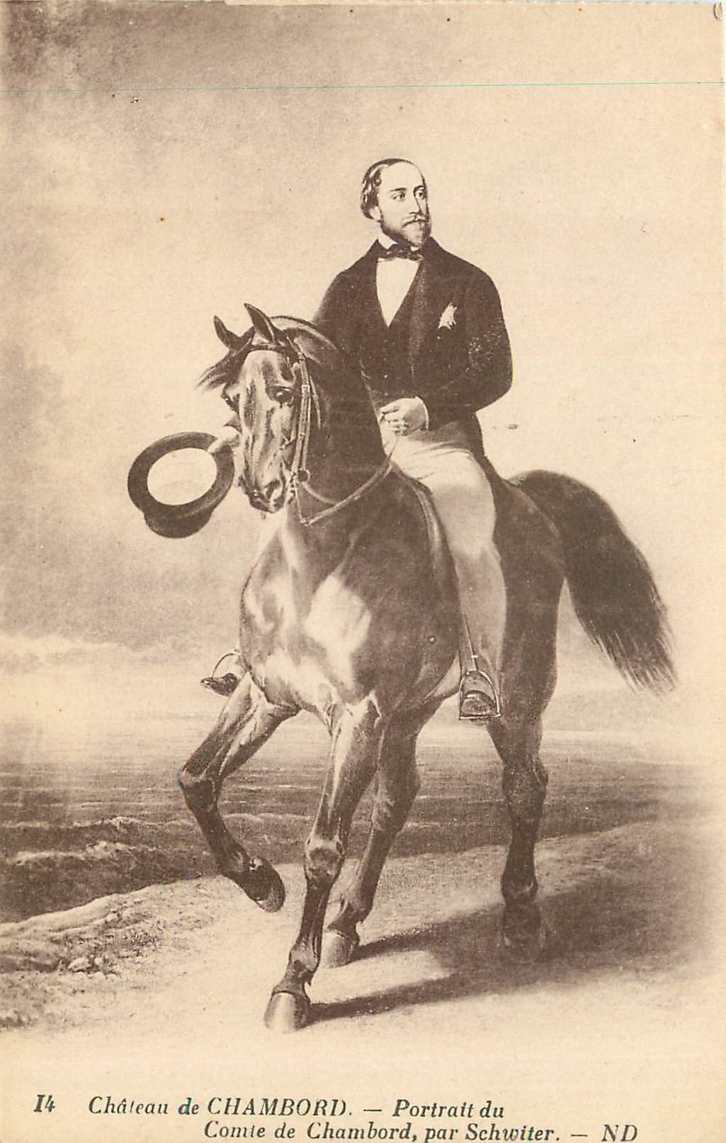 CPA Chateau de Chambord Portrait de Comte de Chambord par Schwiter 