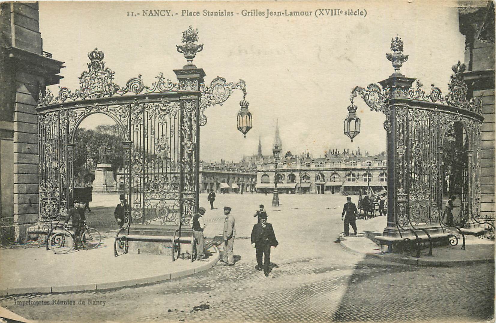 CPA Nancy Place Stanislas Grilles Jean Lamour 