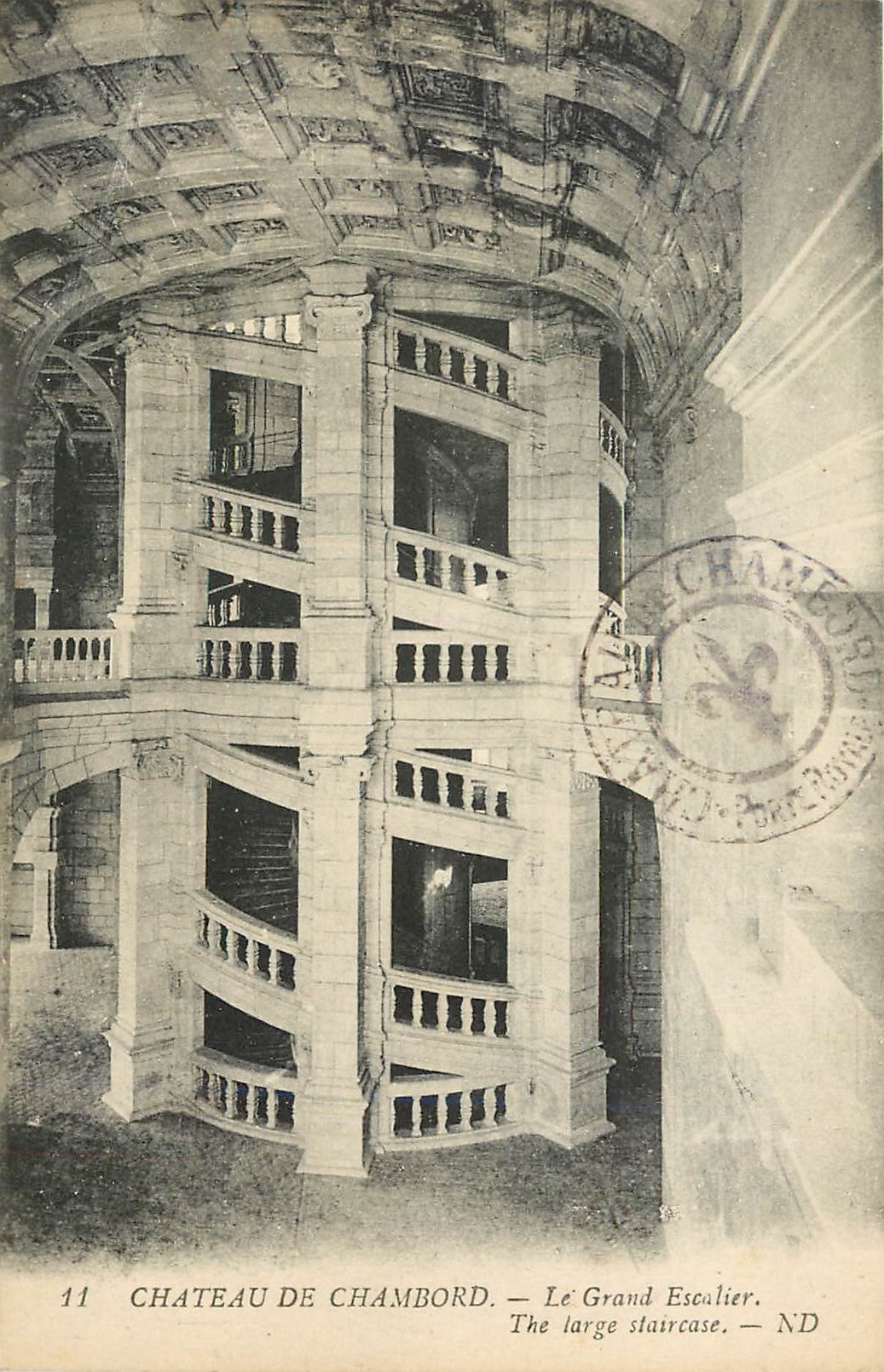 CPA Chateau de Chambord Le Grand Escalier 