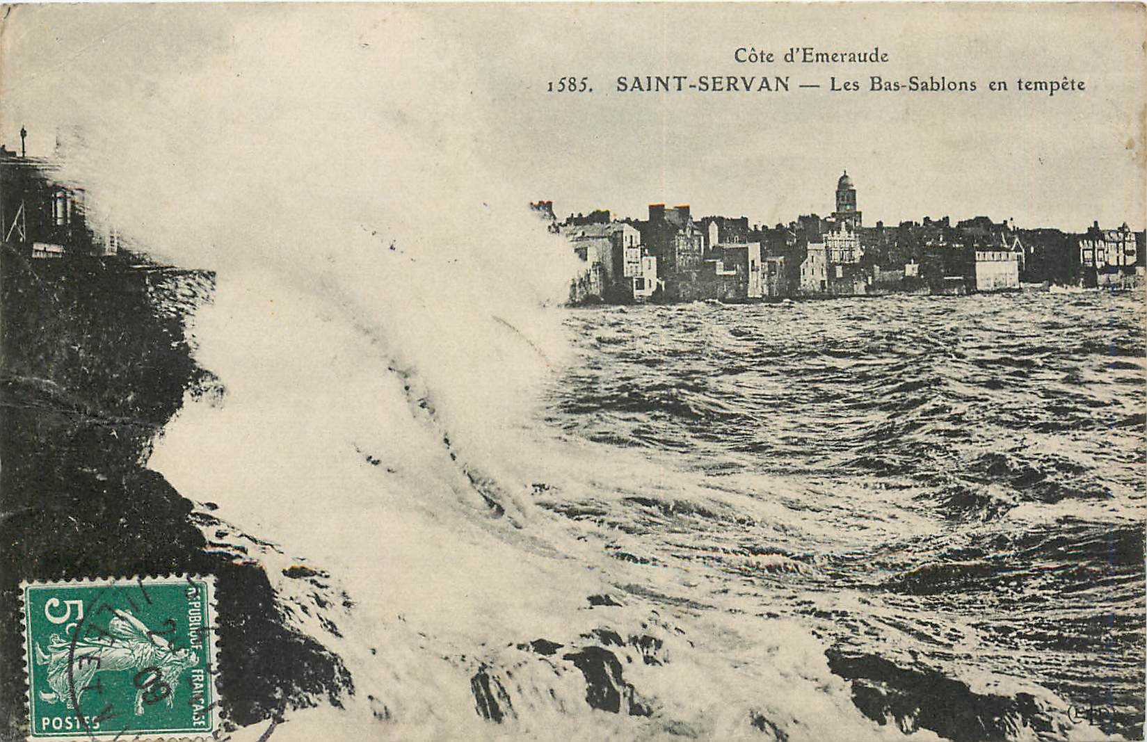CPA Saint Servan Les Bas Sablons en tempete