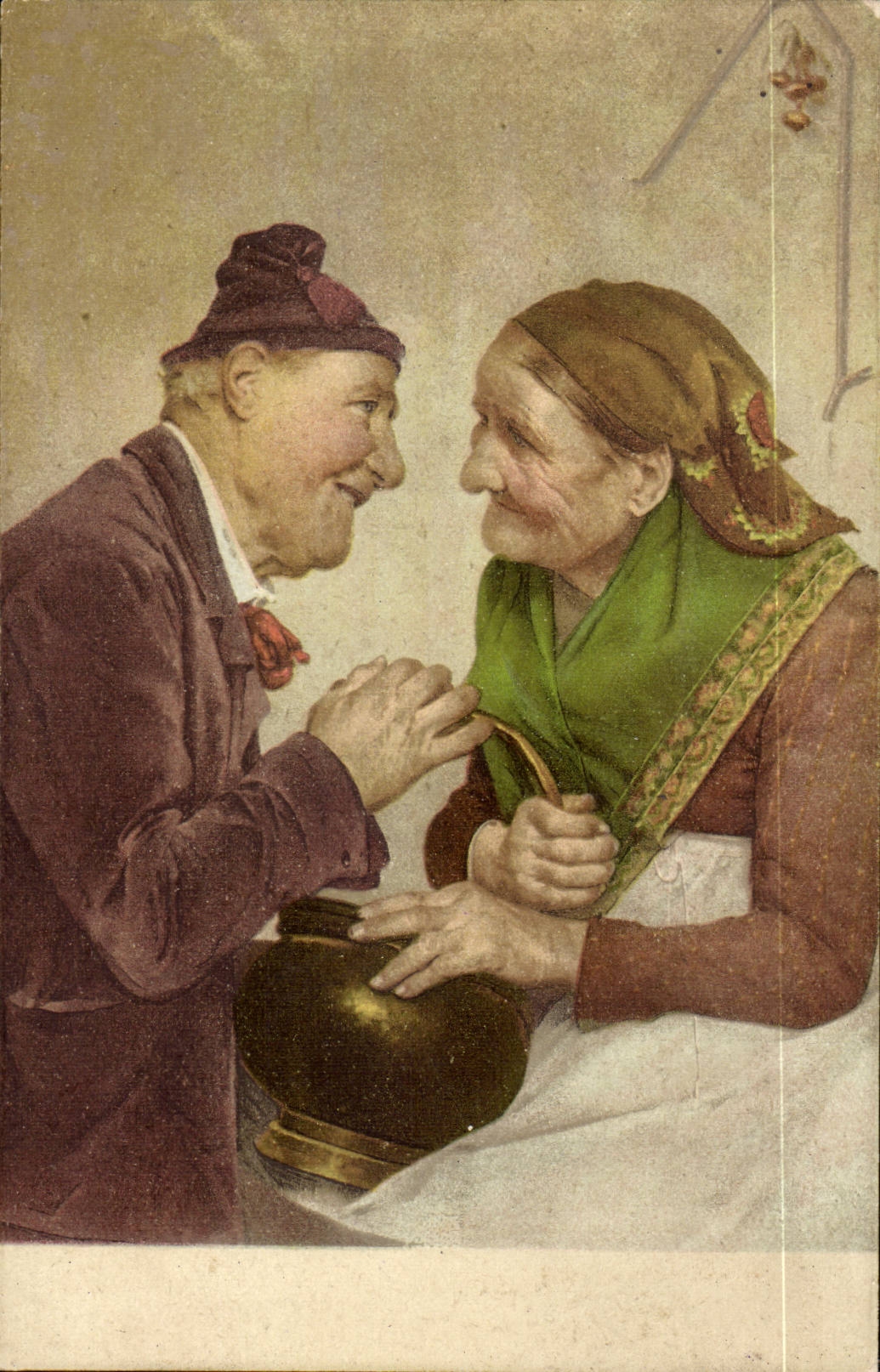 CPA Folklore Costume Torrini fucoo Sotto Cenere Firenze Peasant