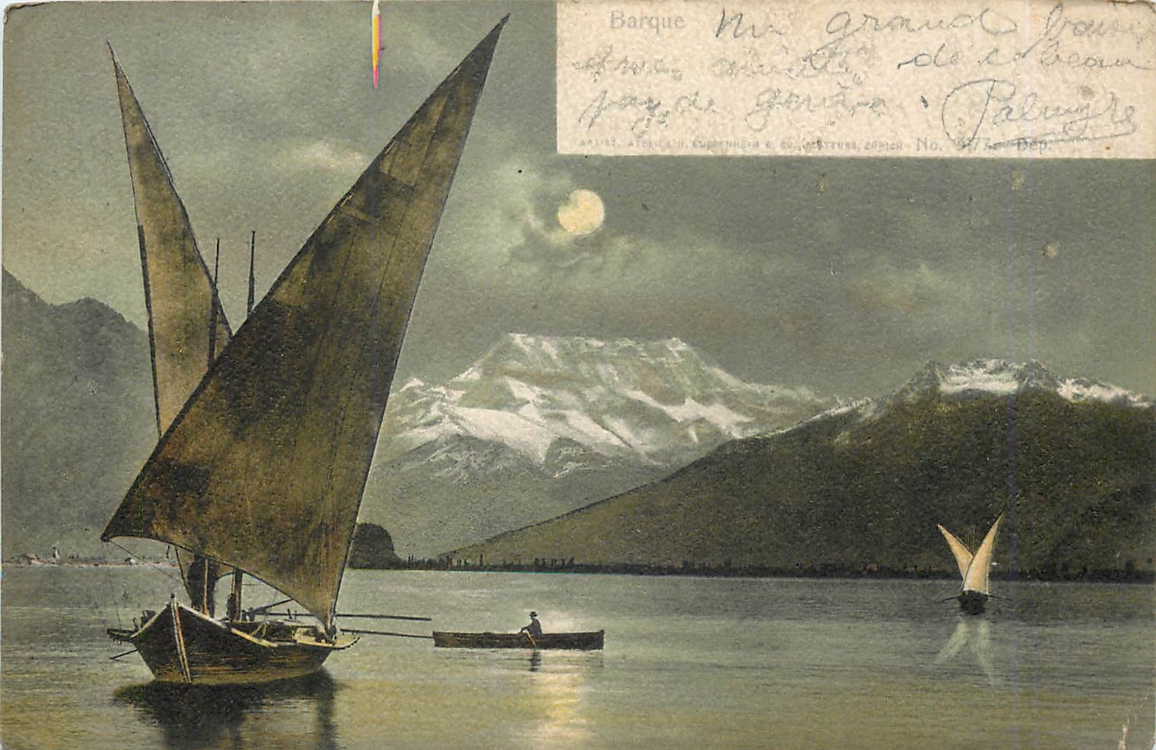 CPA SUISSE Barque Bateau