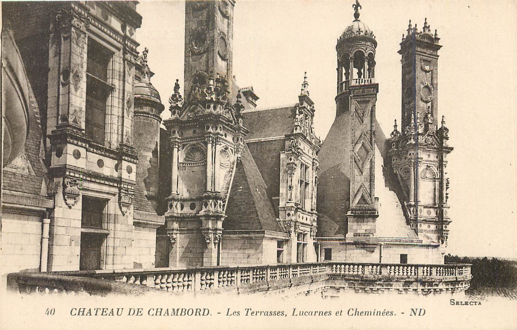 CPA Château de Chambord les terrasses lucarnes et cheminees