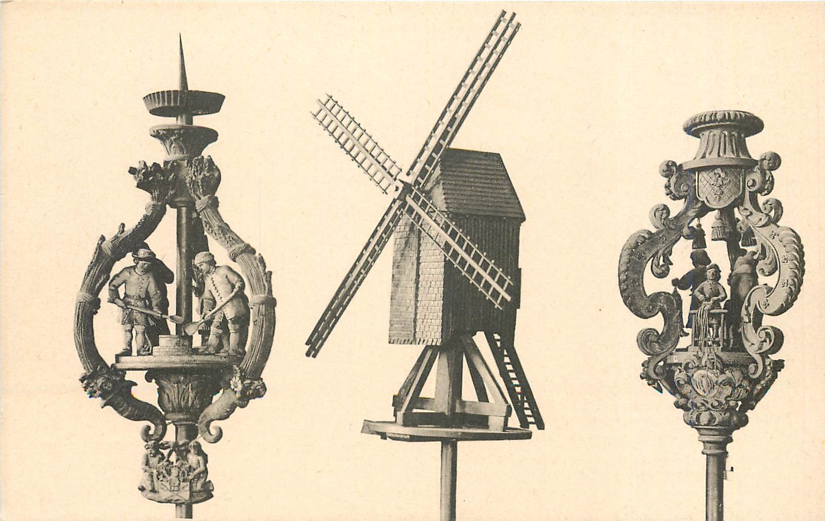 CPA Gand Musee d'Archeologie torcheres de la corporation des mesureurs de grains de celle des meunie