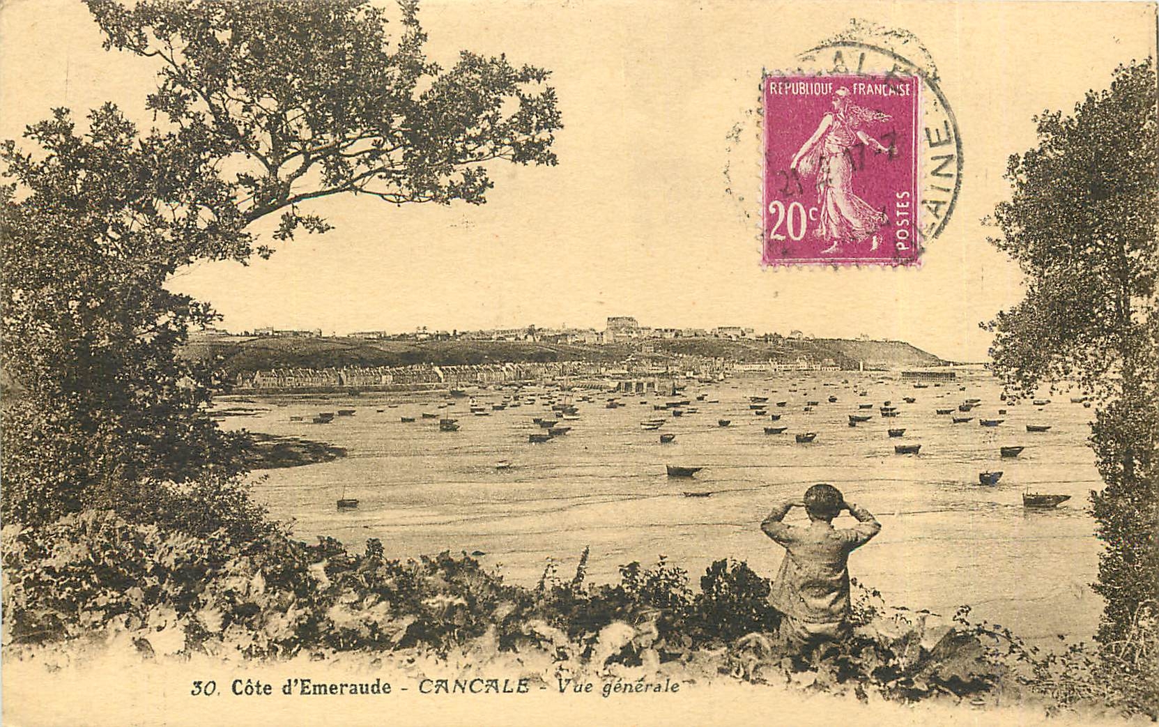 CPA Cote d'emeraude Cancale vue generale