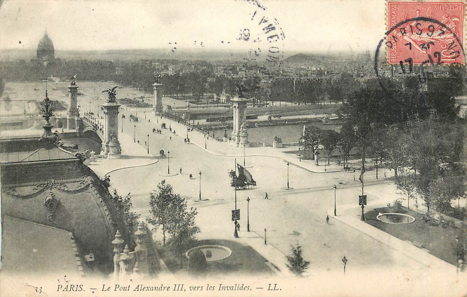 CPA Paris le pont Alexandre III vers les Invalides