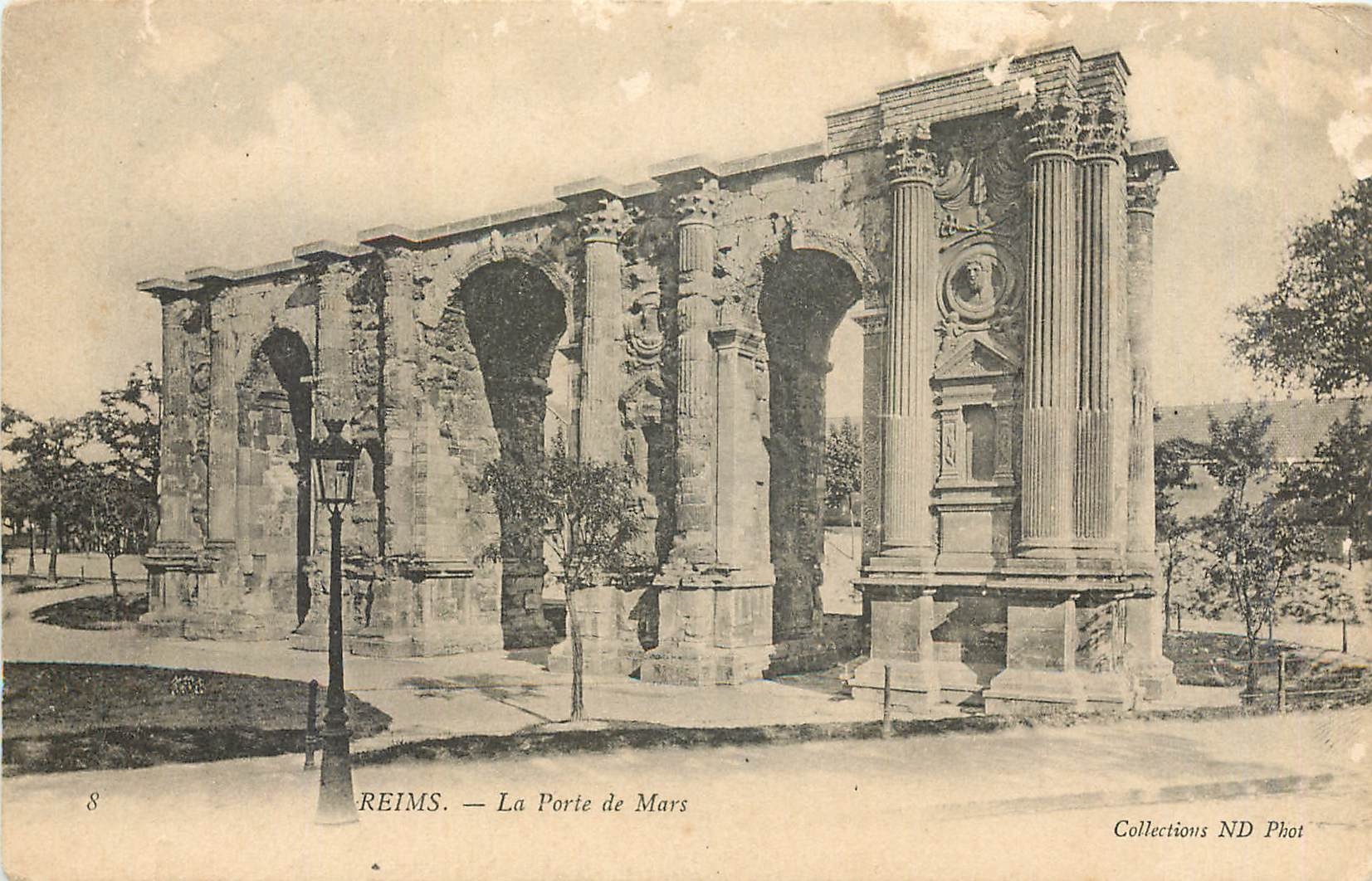CPA REIMS - La Porte de Mars