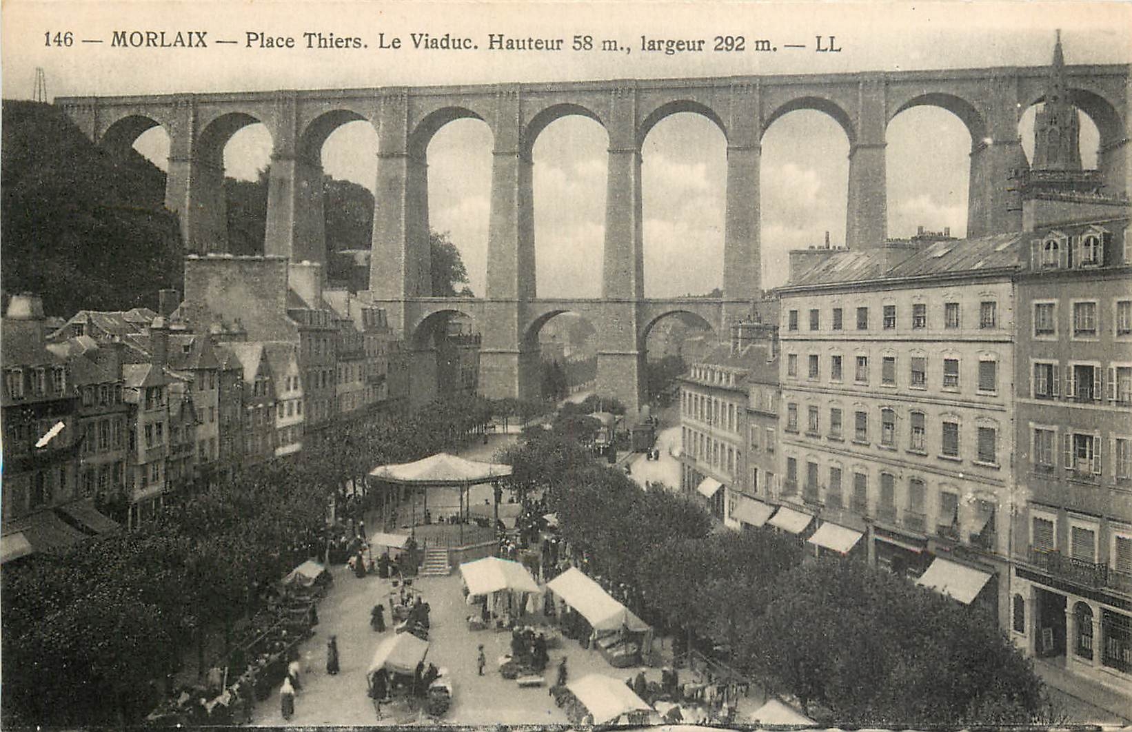CPA Morlaix Place Thiers Le Viaduc 