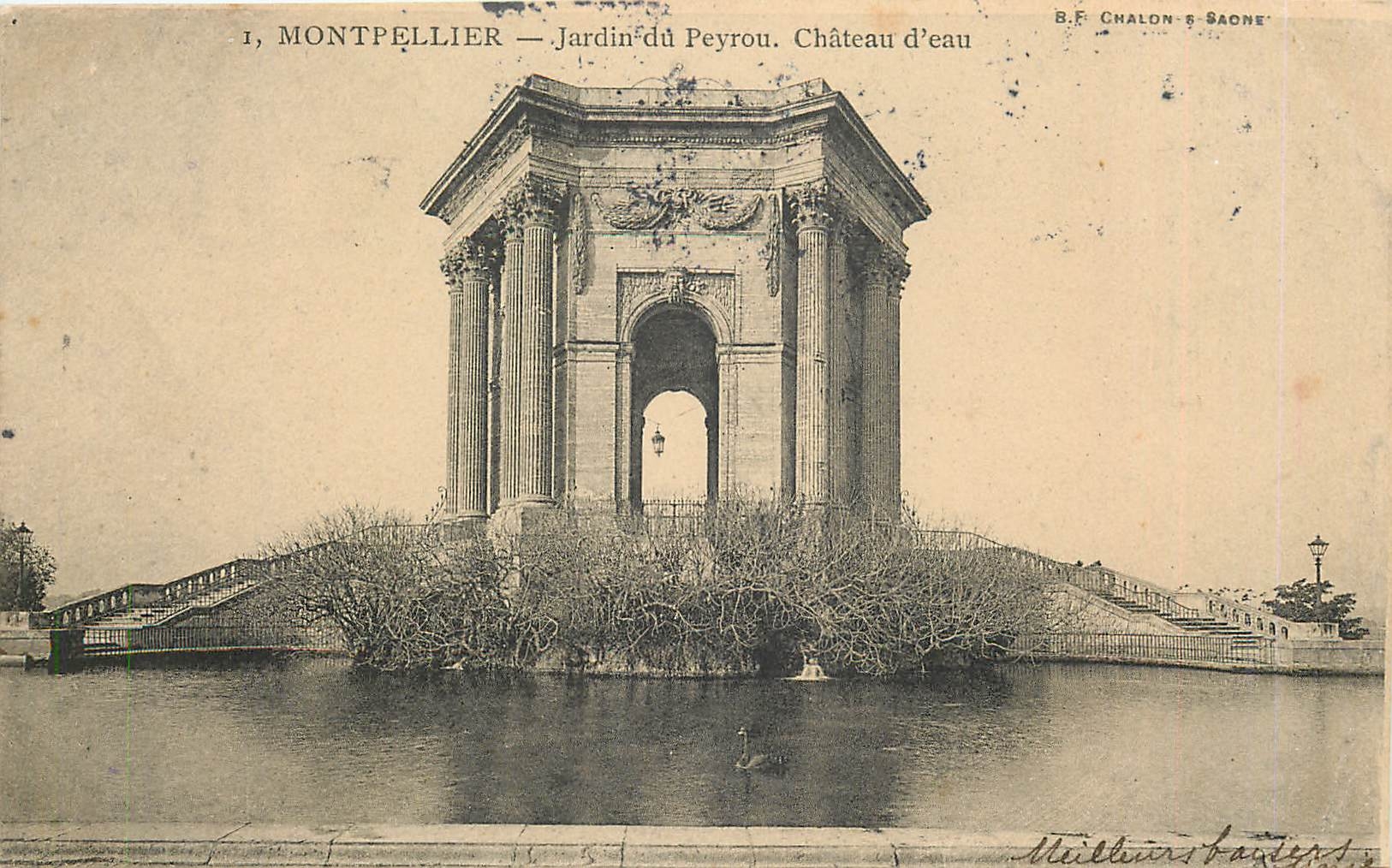 CPA Montpellier Jardin du Peyrou Chateau d'Eau
