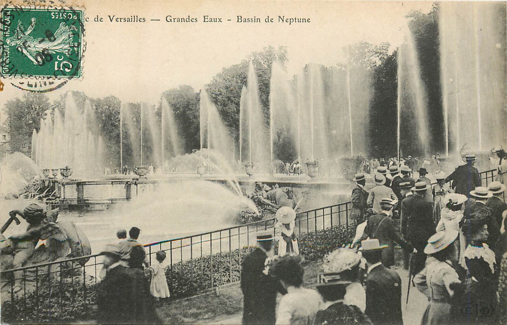 CPA Versailles Grandes Eaux Bassin de Neptune 