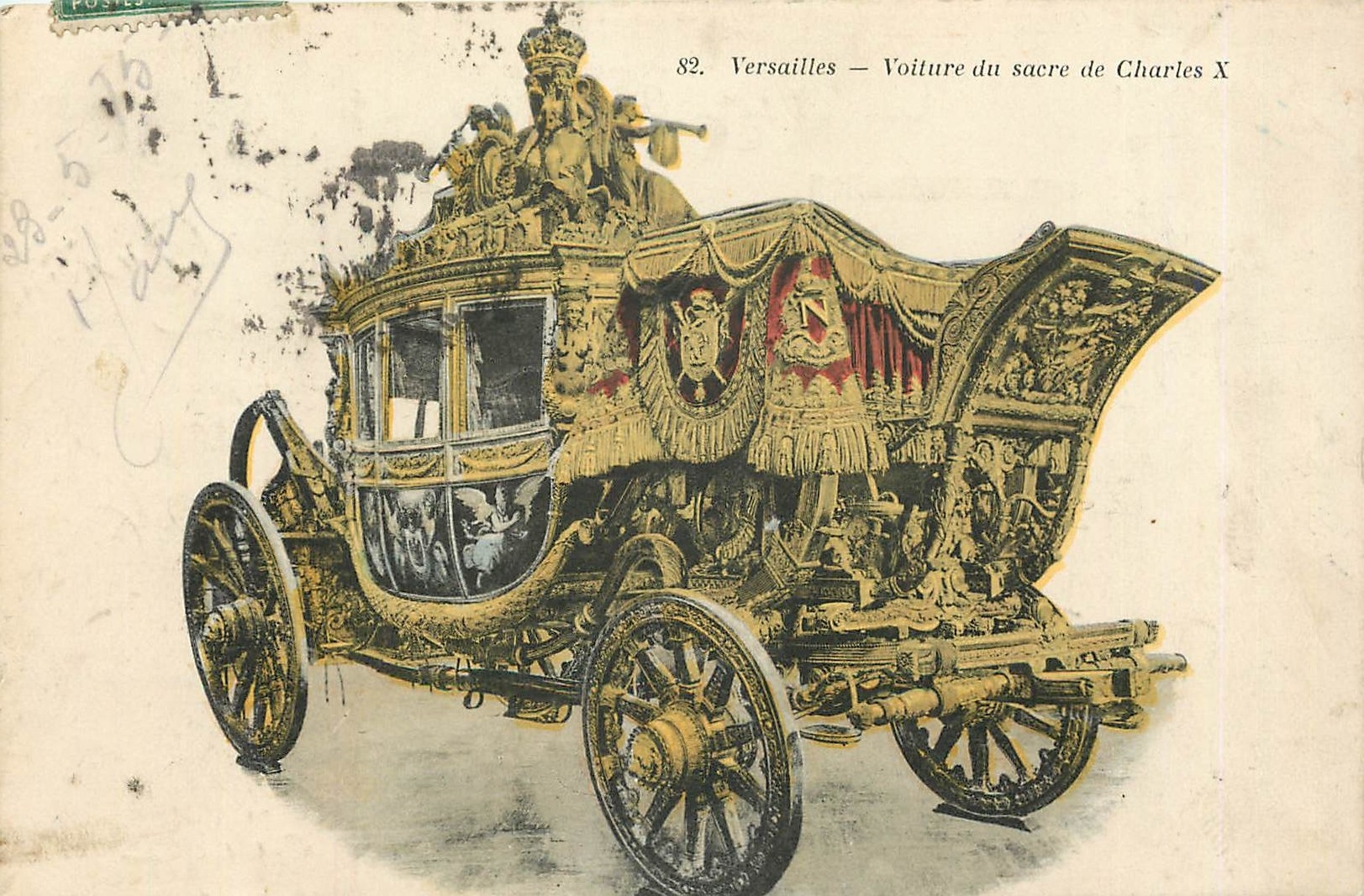 CPA Versailles Voiture du Sacre de Charles X 