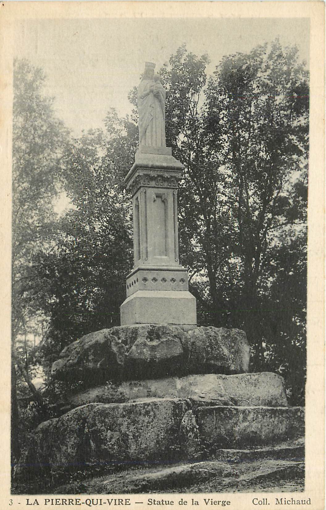 CPA La Pierre Qui Vire Statue de la Vierge