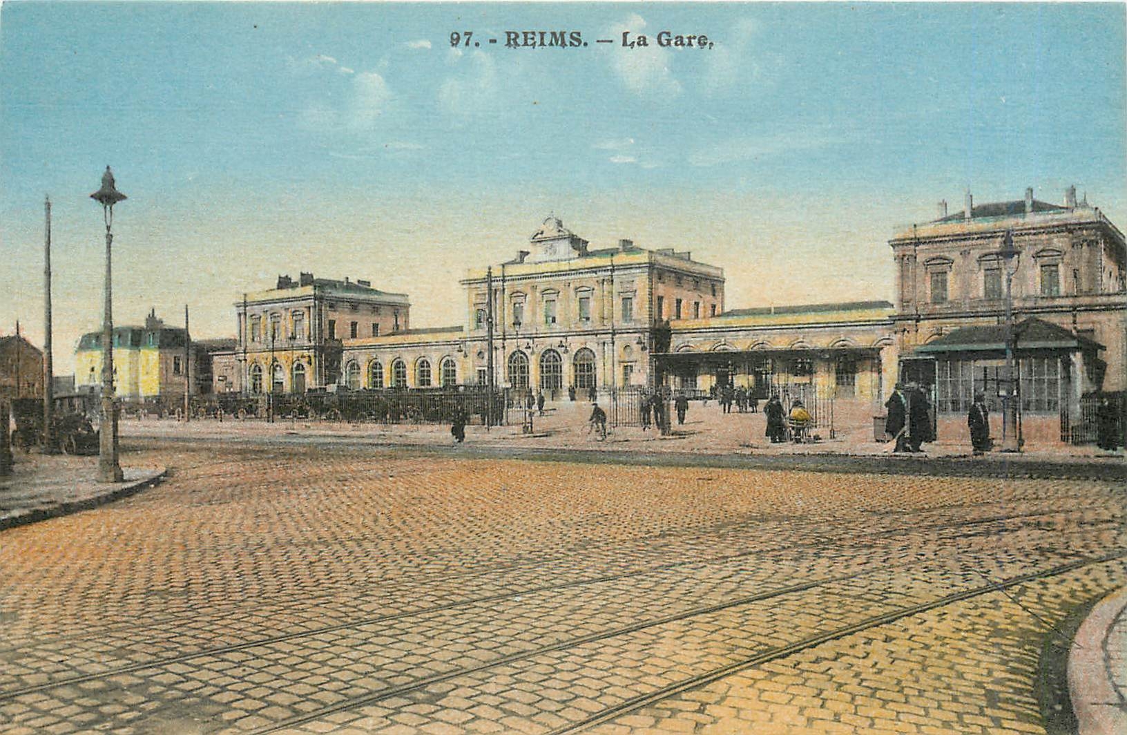 CPA Reims La Gare 