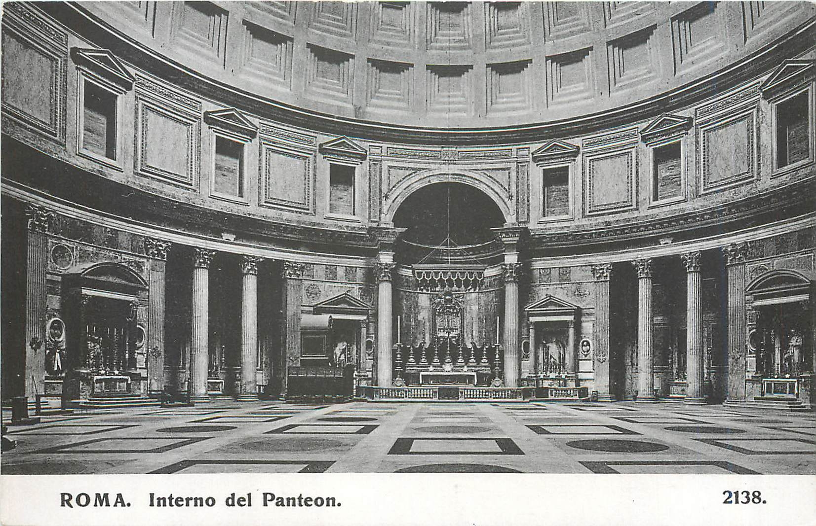 CPA Roma Interno del Pantheon 