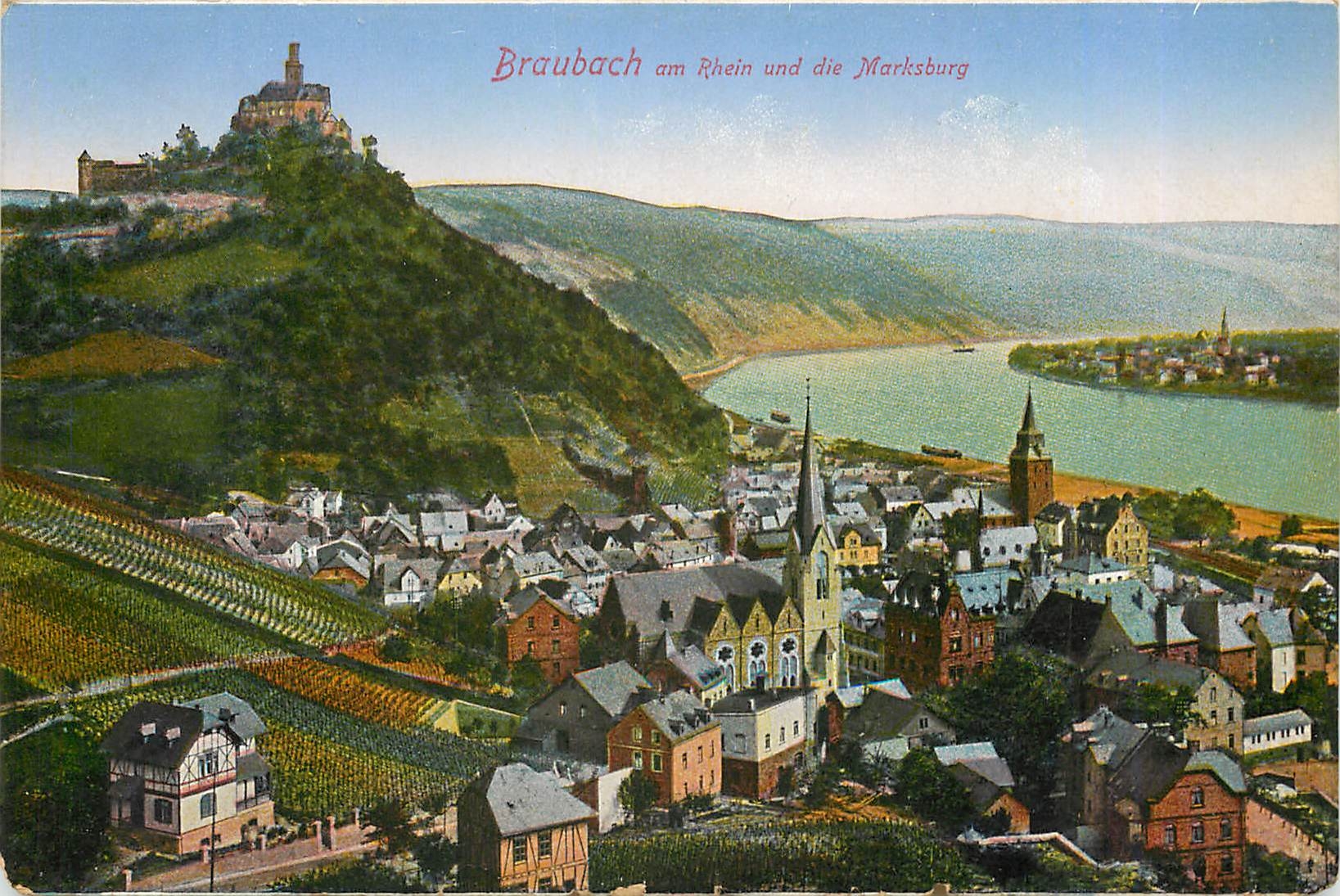 CPA Braubach am Rhein und die Marksburg