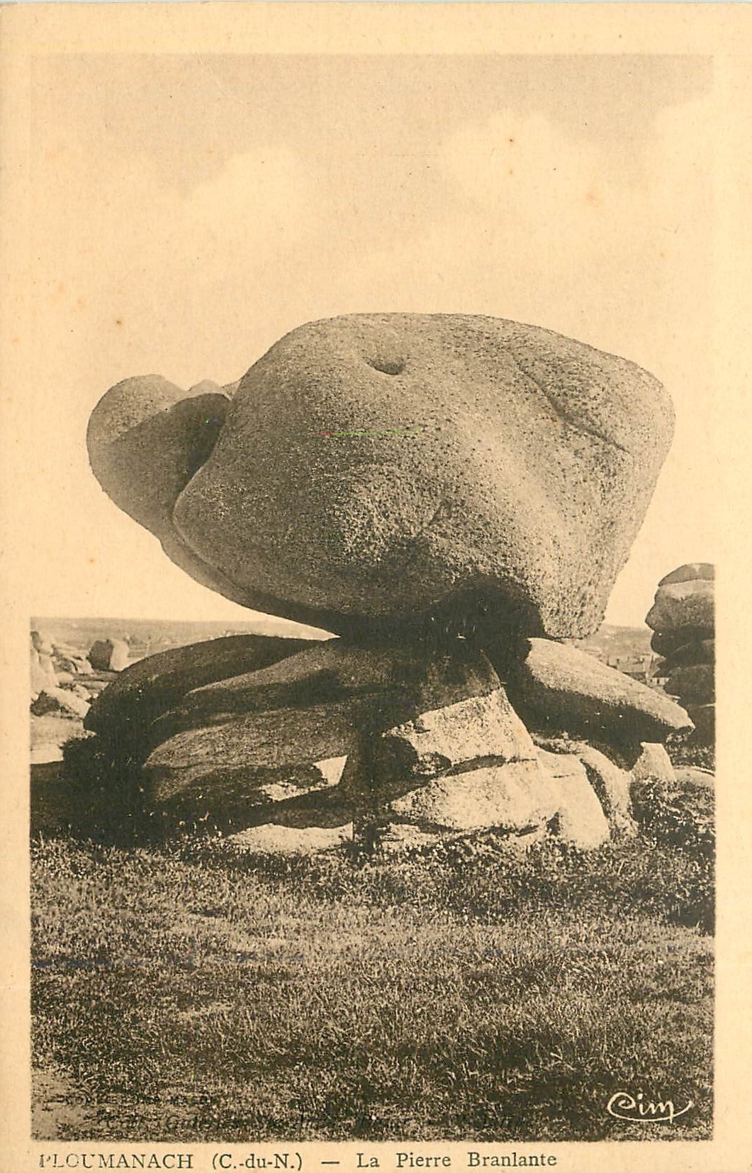 CPA Ploumanach C du N La Pierre Branlante