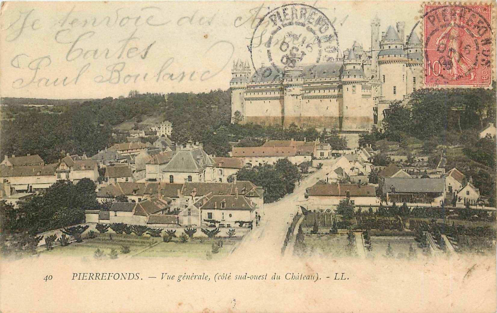CPA Pierrefonds Vue generale cote sud ouest du Chateau