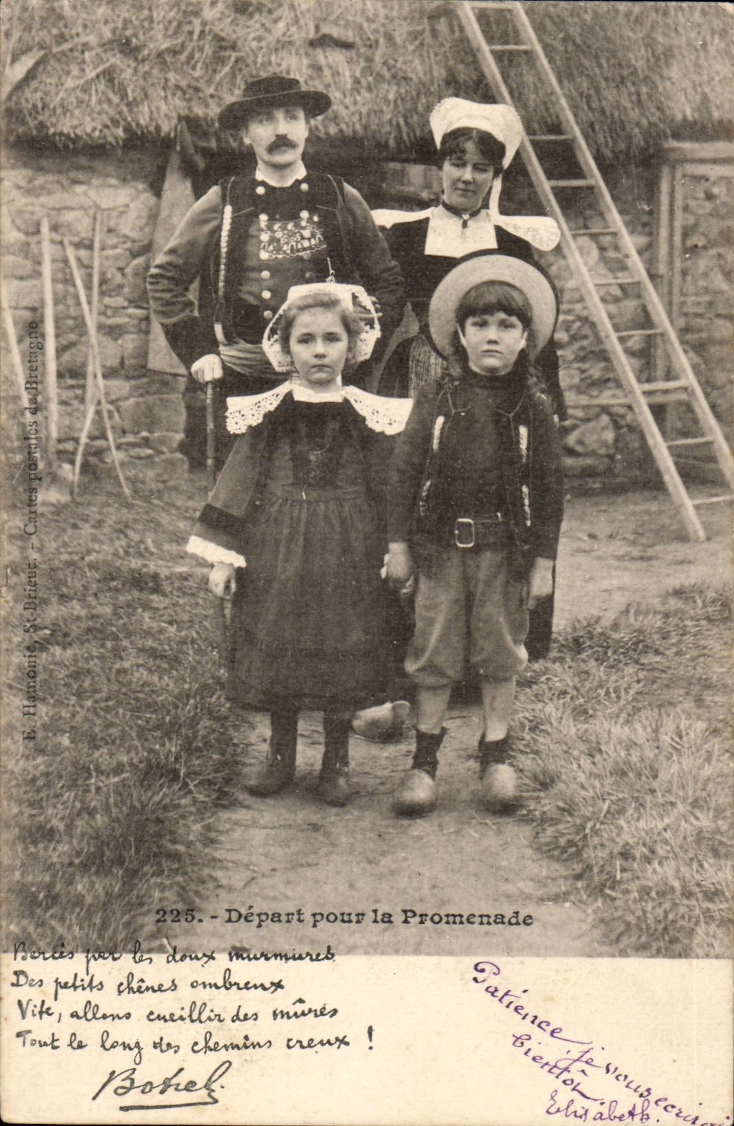 CPA Depart pour la promenade Enfants Bretagne Botrel