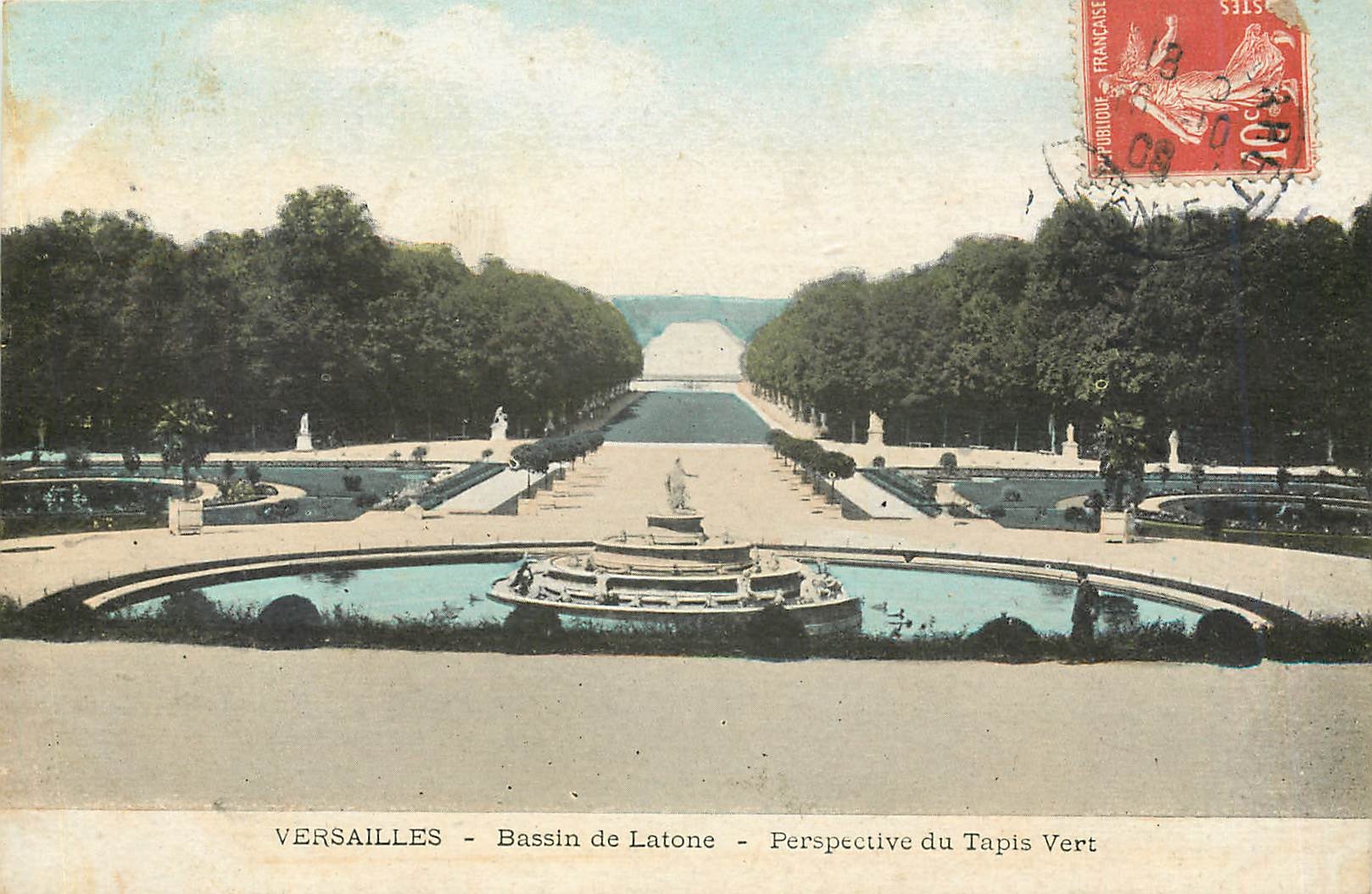 CPA VERSAILLES-Bassin de Latone-Perspective du Tapis vert