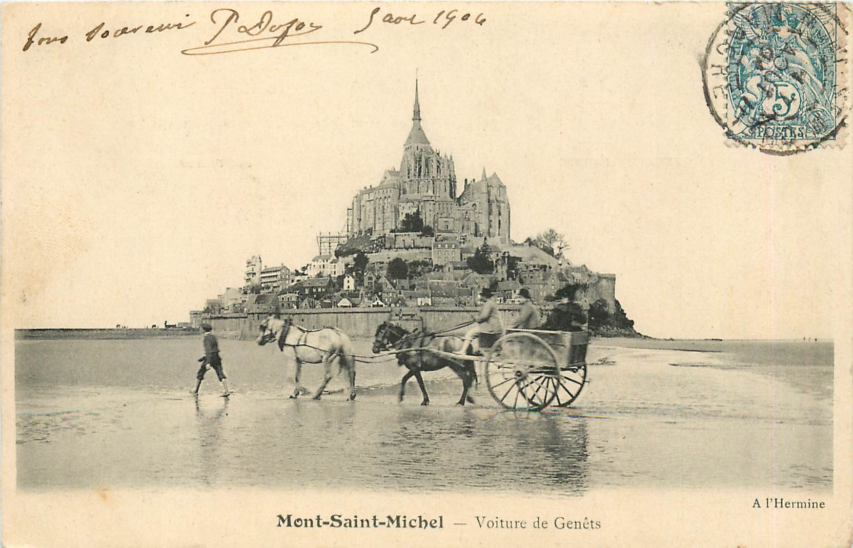 CPA MONT-St MICHEL-Voiture de Genets