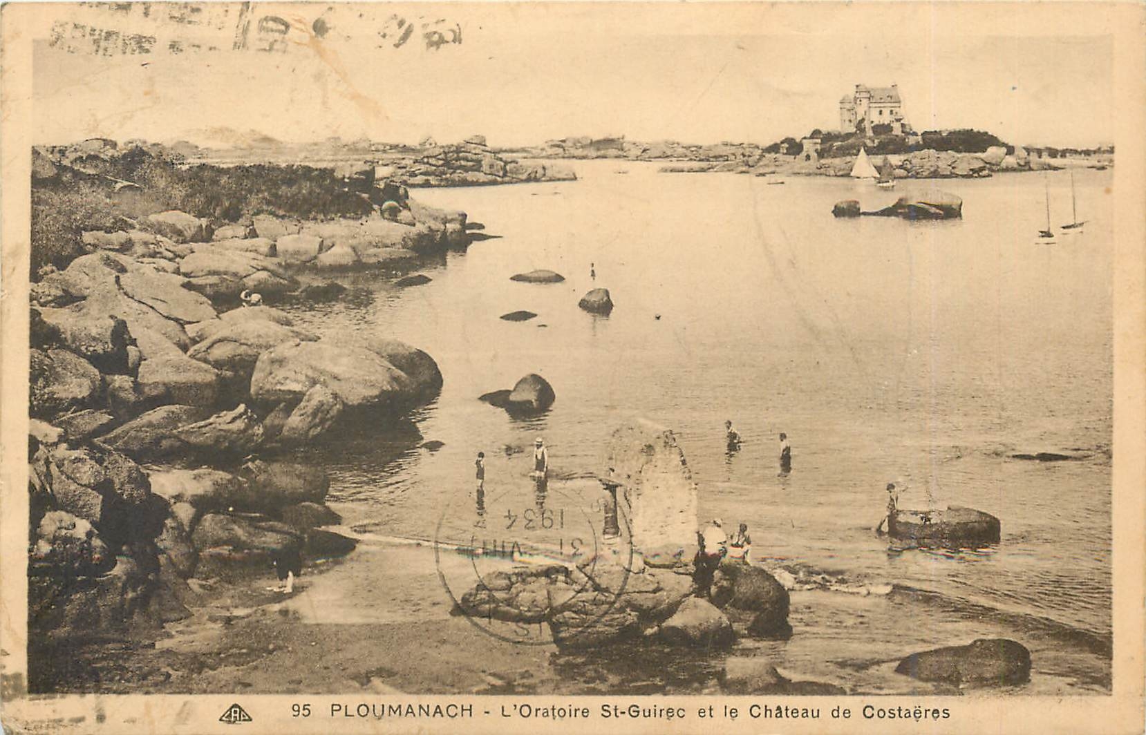CPA PLOUMANACH-L'Oratoire St-Guirec et le Chateau de Costaeres