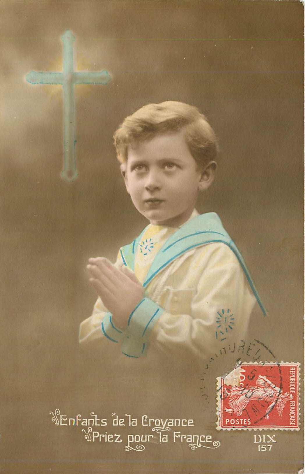 CPA VŒUX Enfant