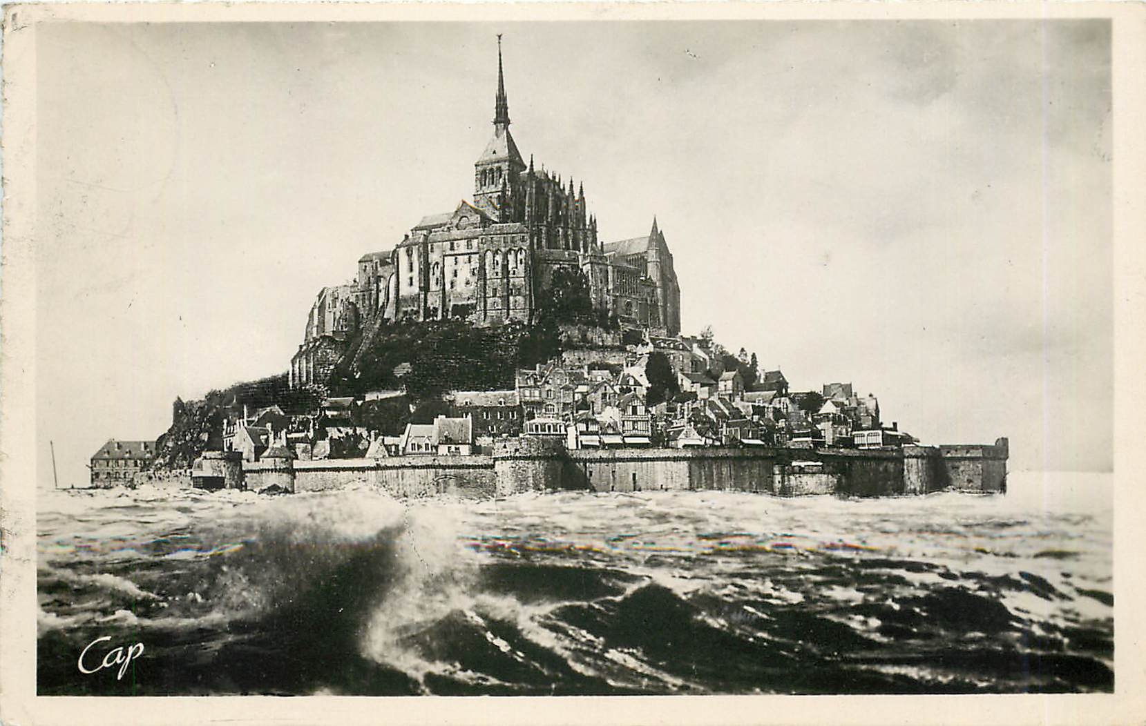 CPA MONT ST MICHELA maree haute