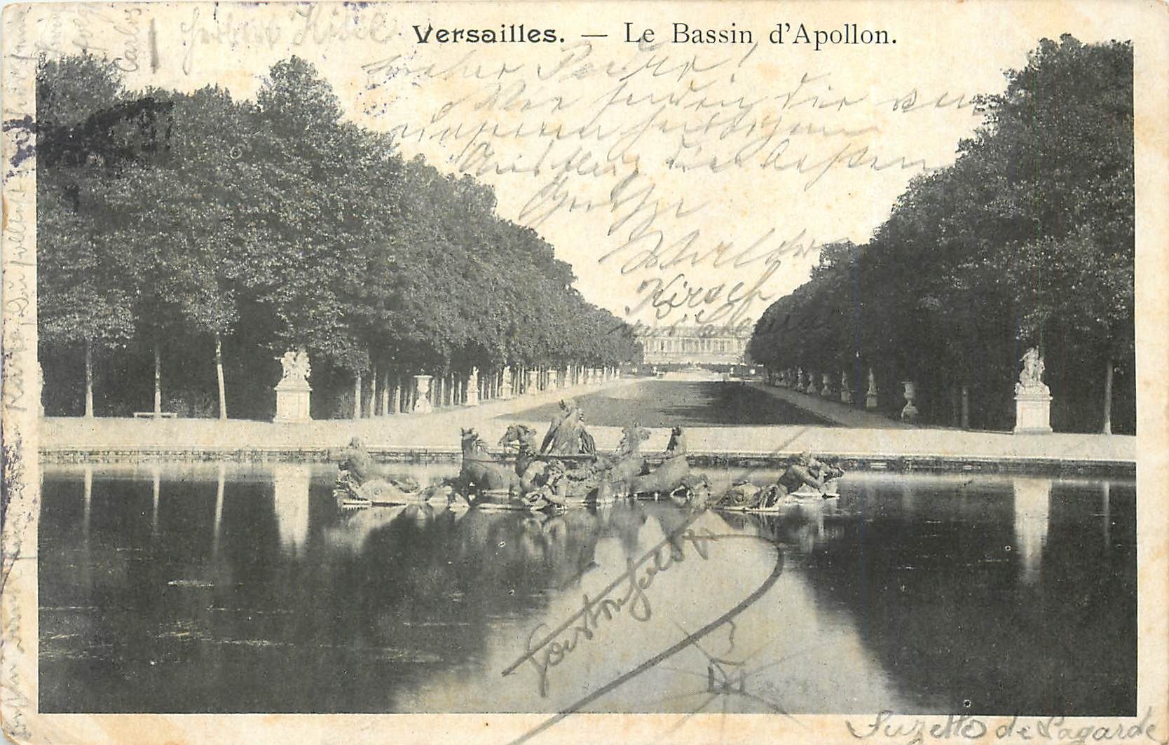 CPA Versailles-La bassin d'Apollon