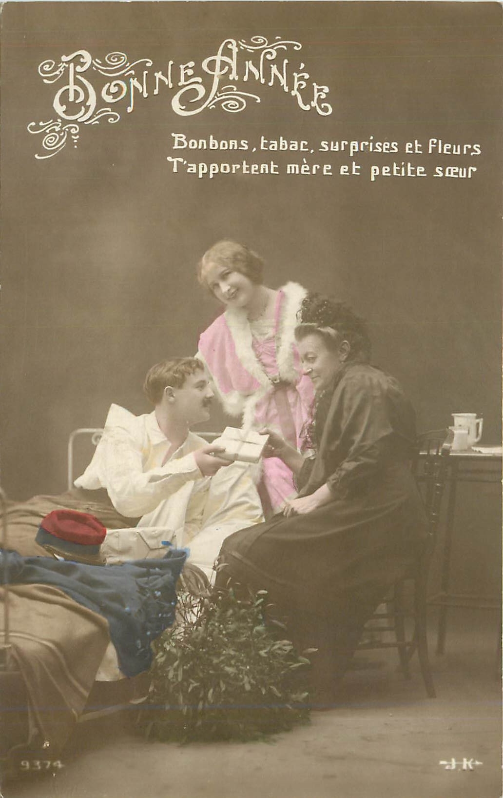 CPA Bonne annee Militaria