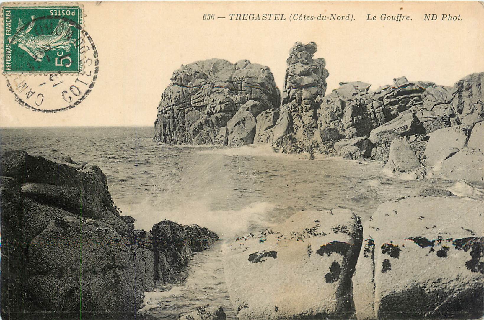 CPA Tresgastel (Cote du Nord).le Gouffre