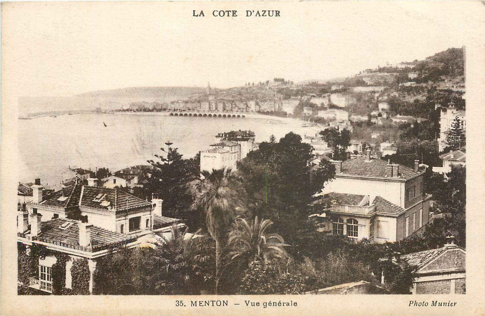 CPA Menton vue generale