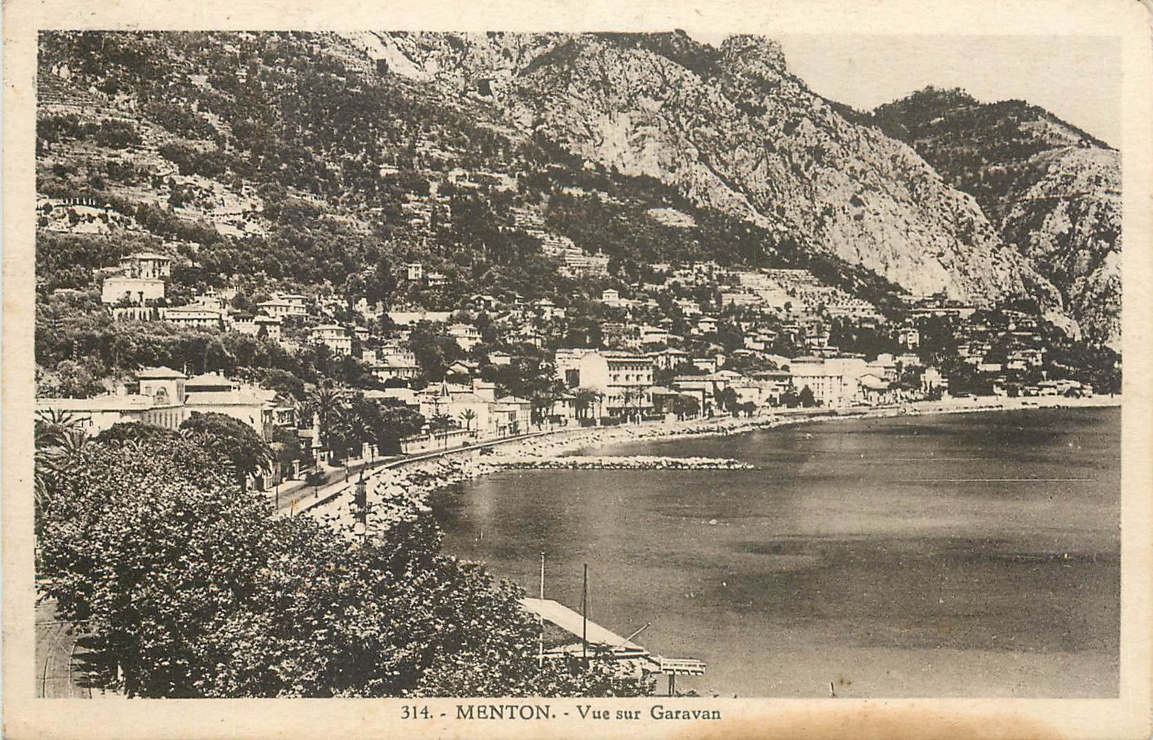 CPA Menton vue sur gavaran