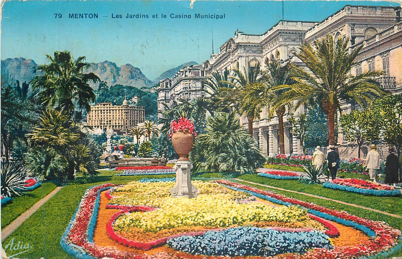 CPA Menton jardins et le casino Municipal