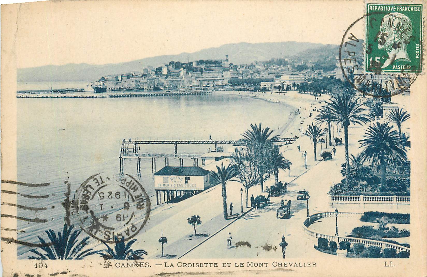CPA Cannes l croisette et le mont Chevlier LL