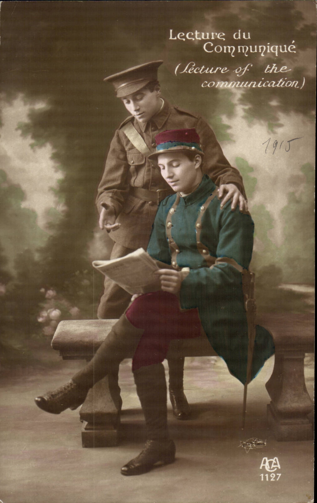 CPA Vortrag von teilt Patriotique Militaria Englisch-FranzÃsisch mit